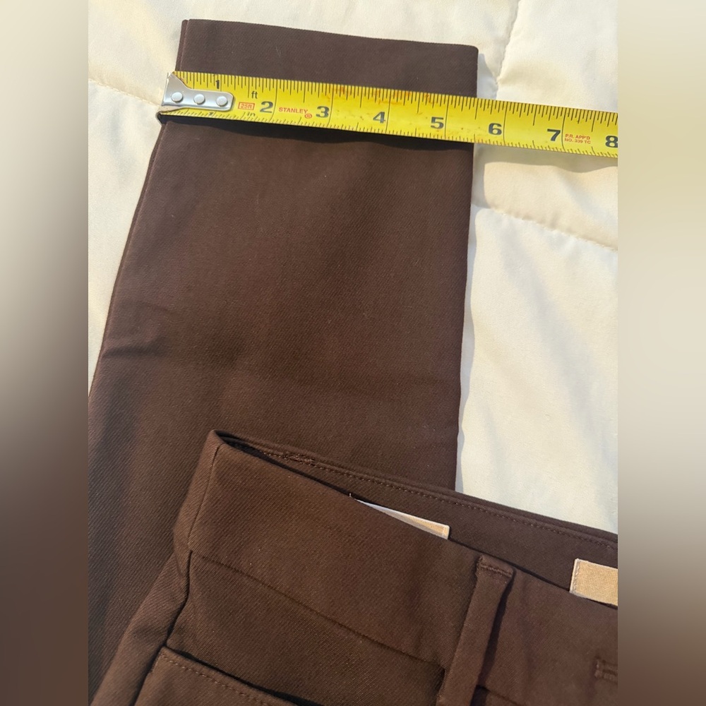 LOFT THE SUTTON SKINNY CHOCOLATE BROWN ANKLE PANTS SIZE 0 - Picture 5 of 11